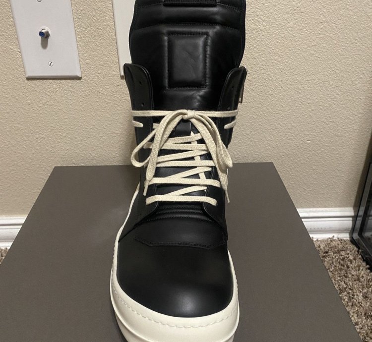 Rick Owens Luxor Geobasket Black Milk Milk Size 44