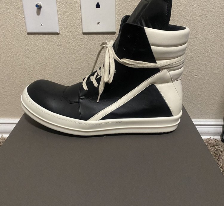 Rick Owens Luxor Geobasket Black Milk Milk Size 44