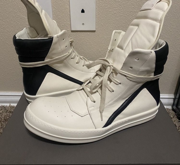 Rick Owens Luxor Geobasket Milk Black Milk Size 44
