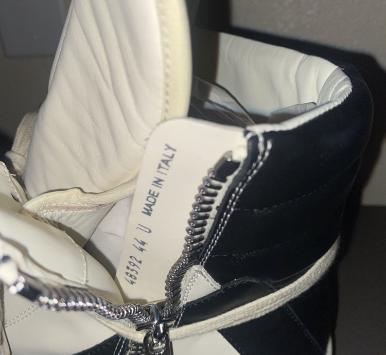 Rick Owens Luxor Geobasket Milk Black Milk Size 44