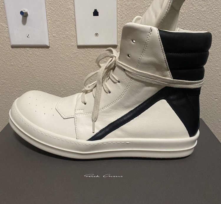 Rick Owens Luxor Geobasket Milk Black Milk Size 44