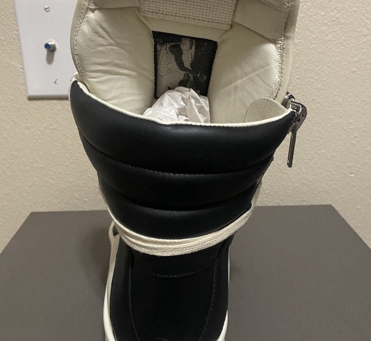 Rick Owens Luxor Geobasket Milk Black Milk Size 44