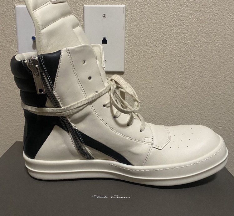 Rick Owens Luxor Geobasket Milk Black Milk Size 44