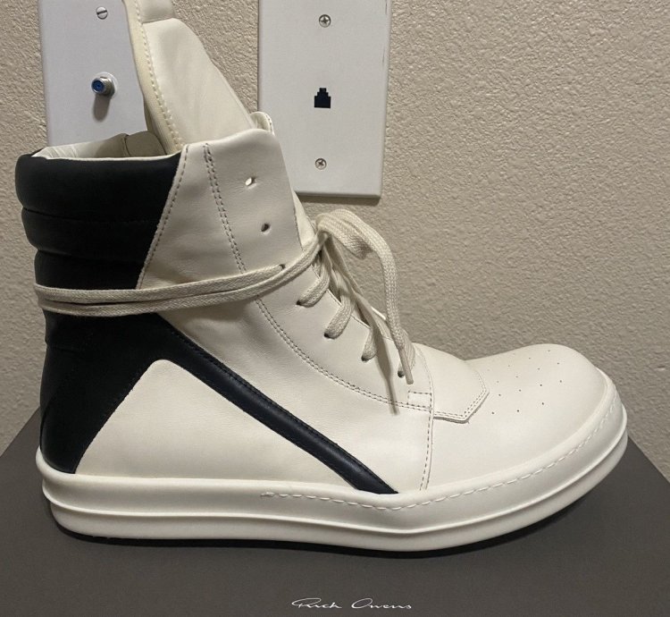 Rick Owens Luxor Geobasket Milk Black Milk Size 44