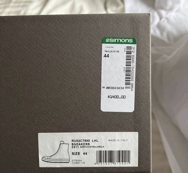 Rick Owens Luxor Pony Hair Ramones Amethyst - Size 44