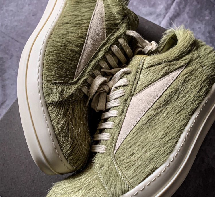 Rick Owens Luxor Runaway Vintage Low Dirty Acid Cow Fur