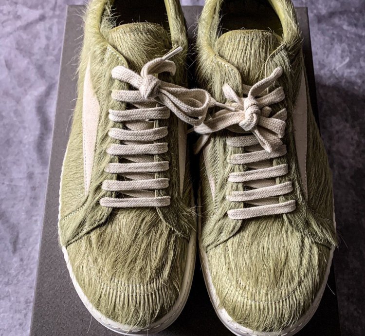 Rick Owens Luxor Runaway Vintage Low Dirty Acid Cow Fur