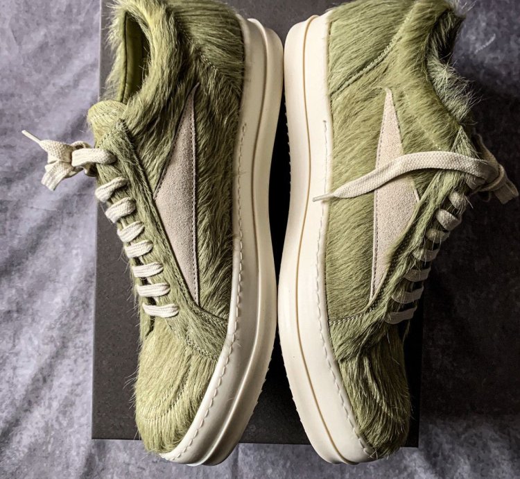 Rick Owens Luxor Runaway Vintage Low Dirty Acid Cow Fur