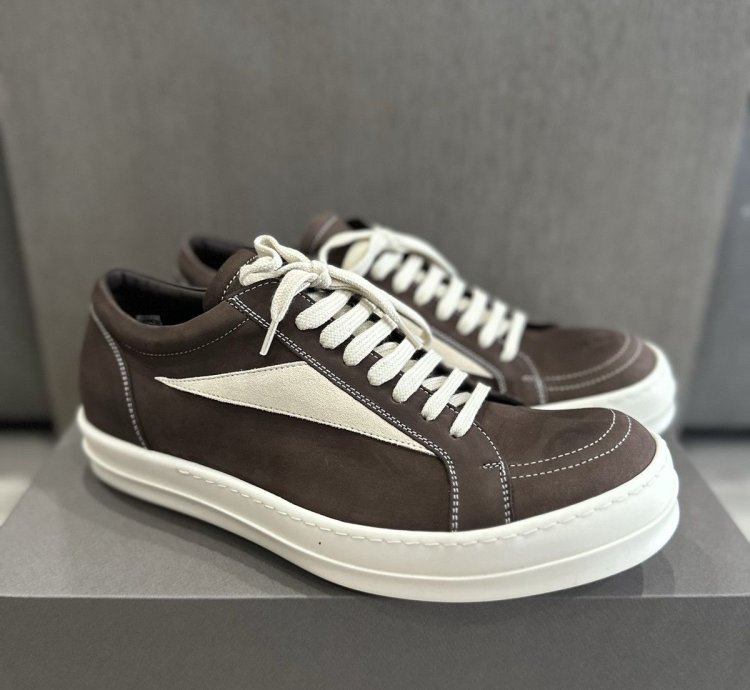 RICK OWENS LUXOR VINTAGE SNEAKER BROWN FW23