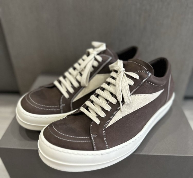 RICK OWENS LUXOR VINTAGE SNEAKER BROWN FW23
