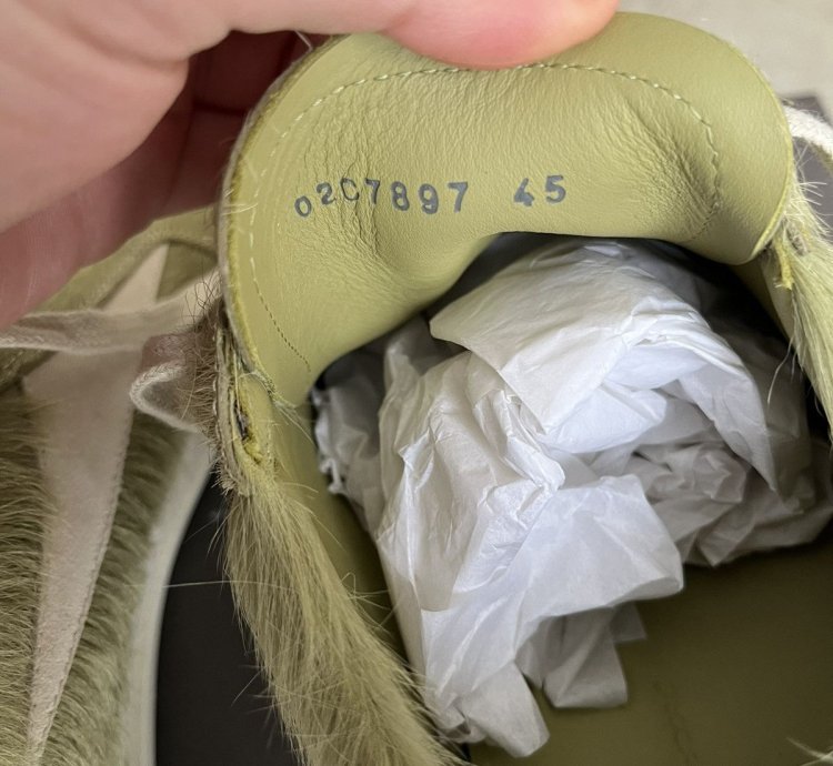 Rick Owens Luxor Vintage Sneaker Dirty Acid Pony Fur 45