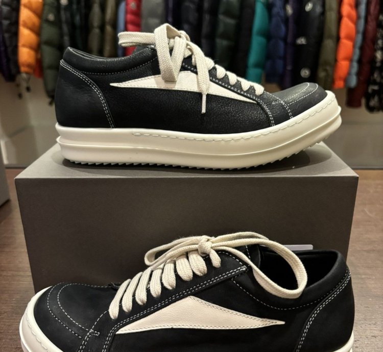 Rick Owens Luxor Vintage Sneaks Black Milk