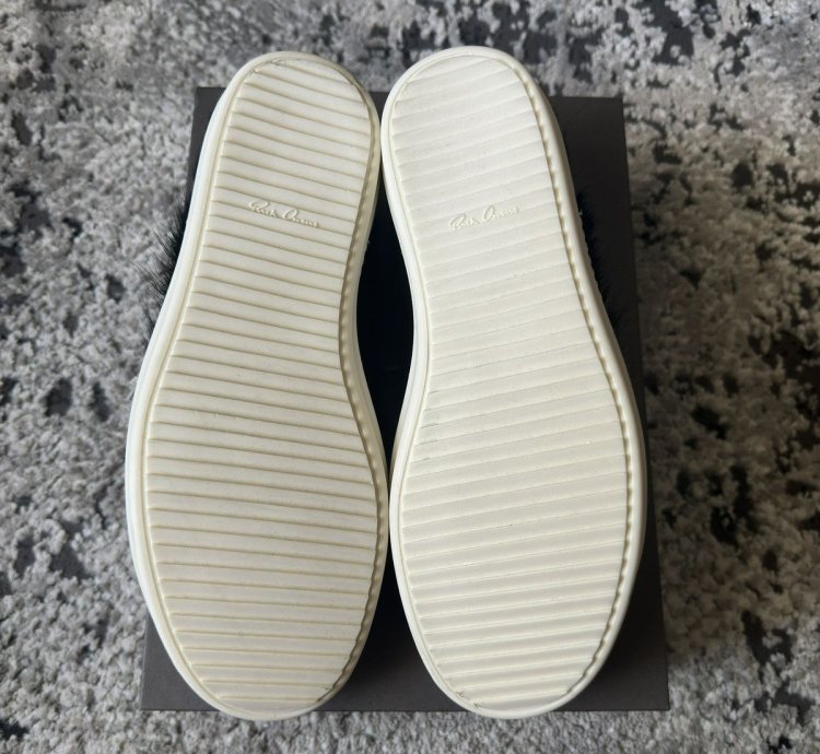 Rick Owens Mainline Calf Hair Vintage Sneakers