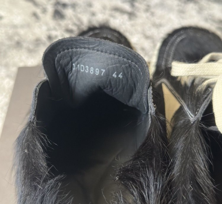 Rick Owens Mainline Calf Hair Vintage Sneakers