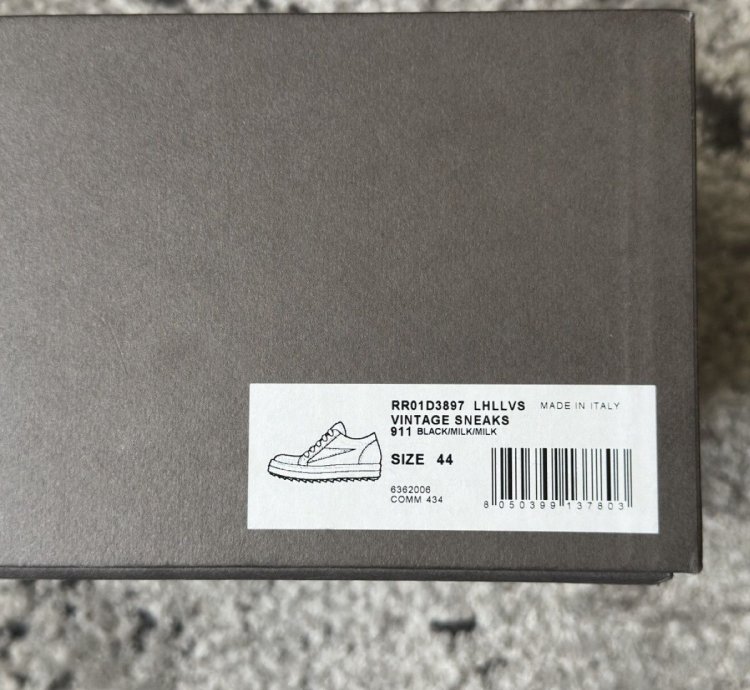 Rick Owens Mainline Calf Hair Vintage Sneakers