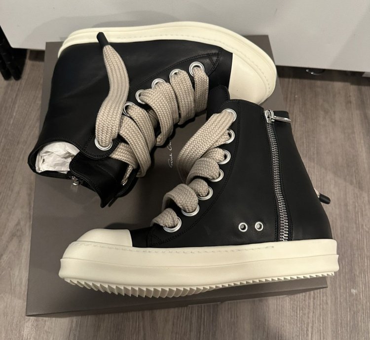 Rick Owens mainline leather jumbo lace ramones size 41