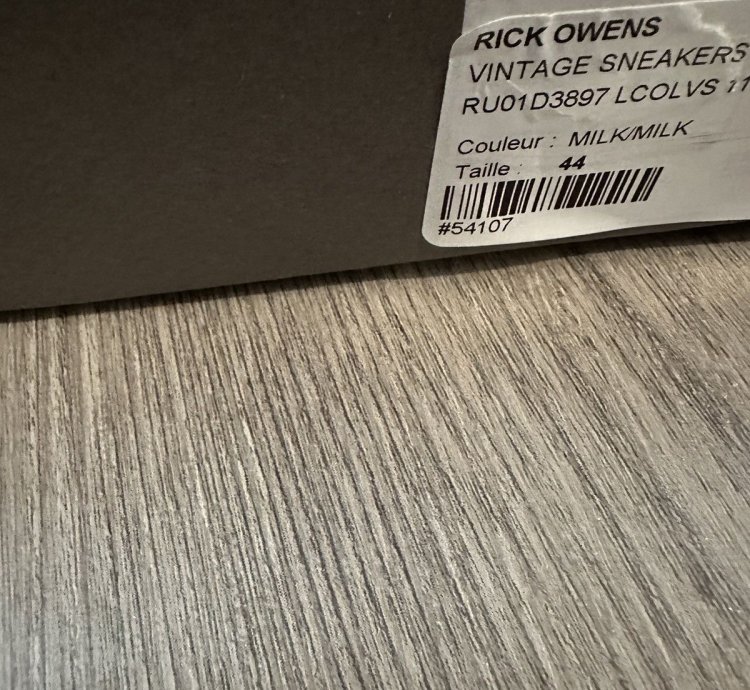 Rick owens mainline leather vintage low milk size 44