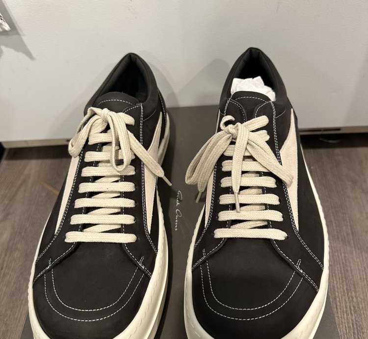 Rick Owens mainline nubuck vintage low dark dust size 45