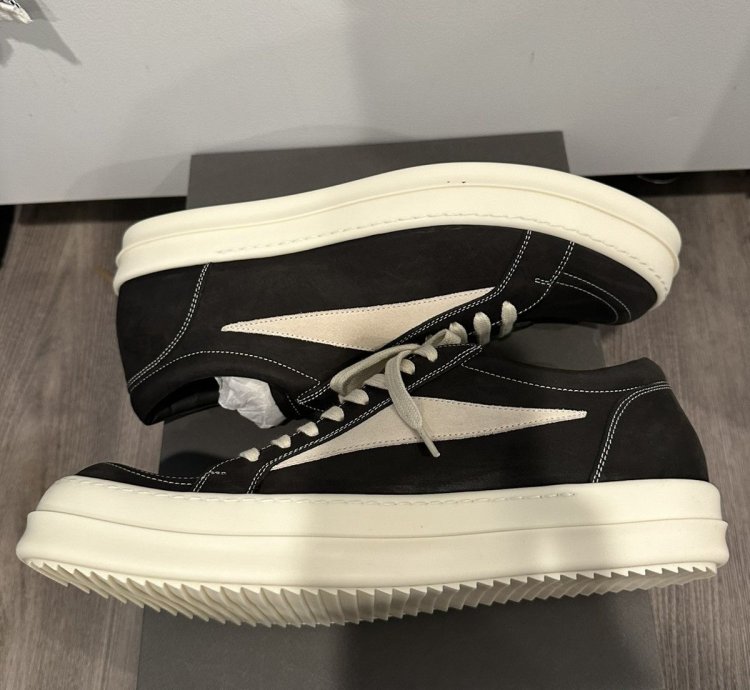 Rick Owens mainline nubuck vintage low dark dust size 45