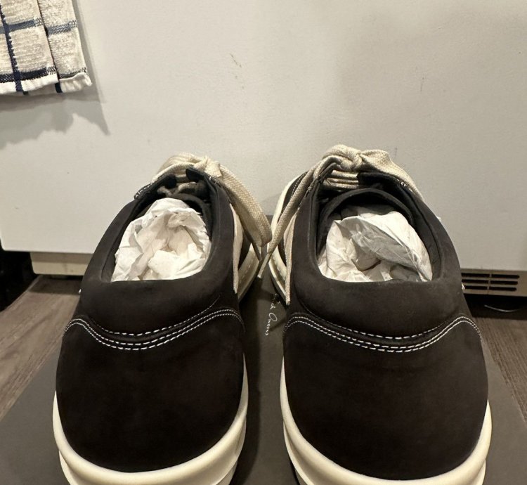 Rick Owens mainline nubuck vintage low dark dust size 45