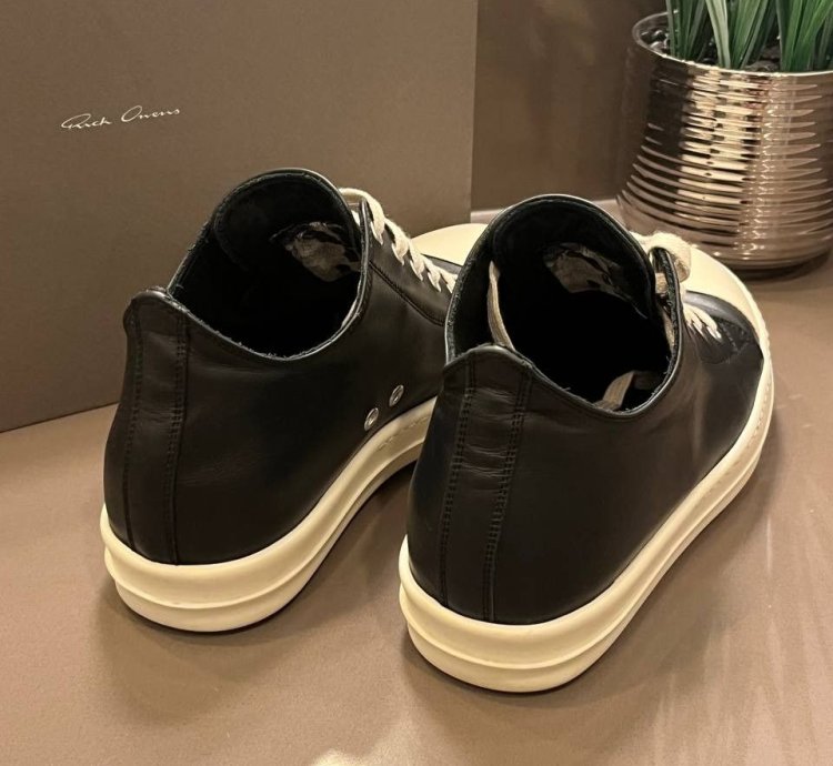 Rick Owens Mainline Ramones Low Black Milk