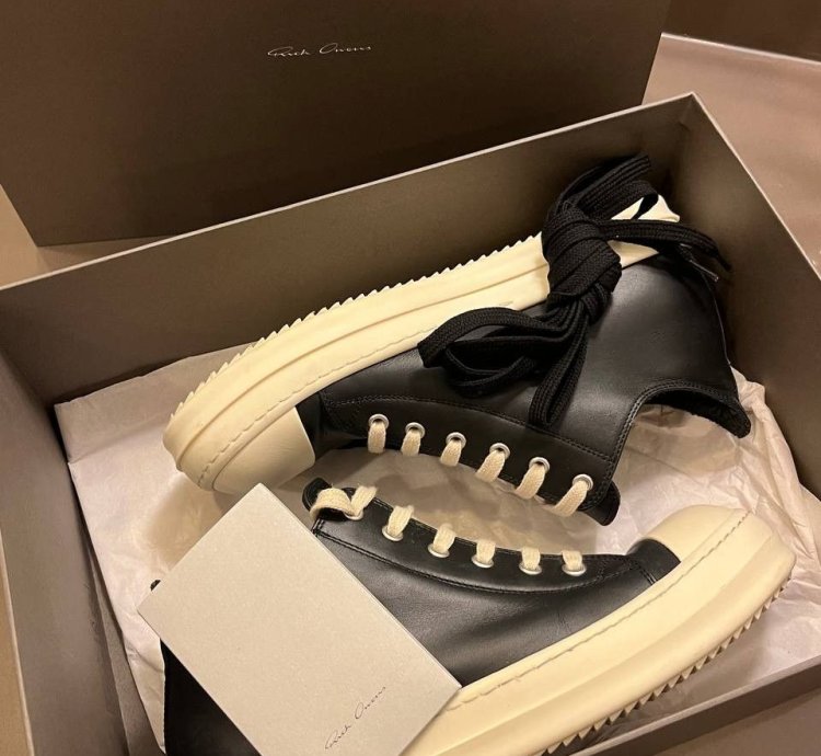 Rick Owens Mainline Ramones Low Black Milk