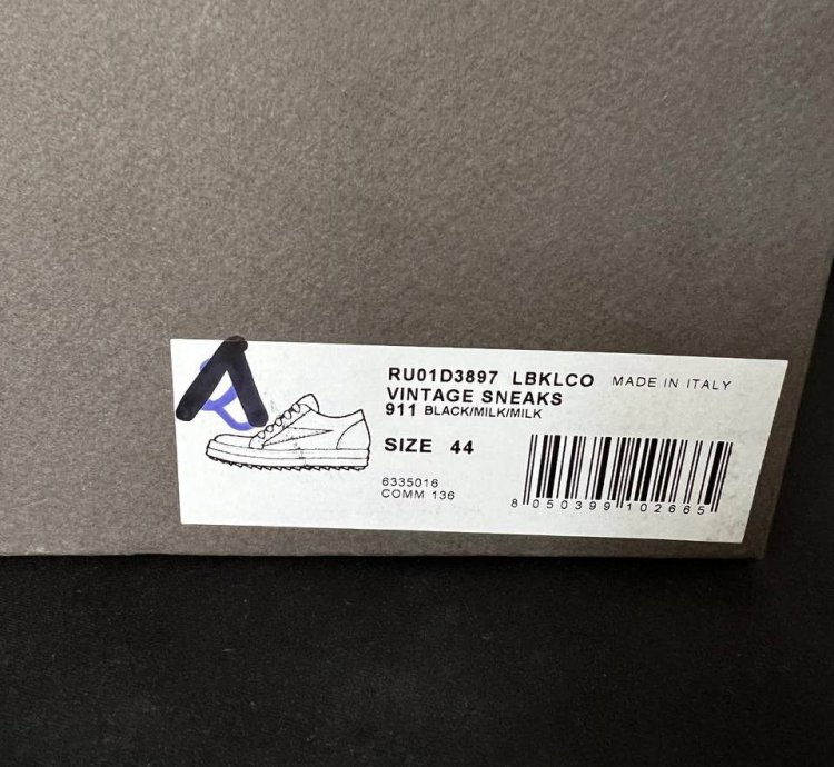 Rick Owens Mainline Vintage Sneakers in Black