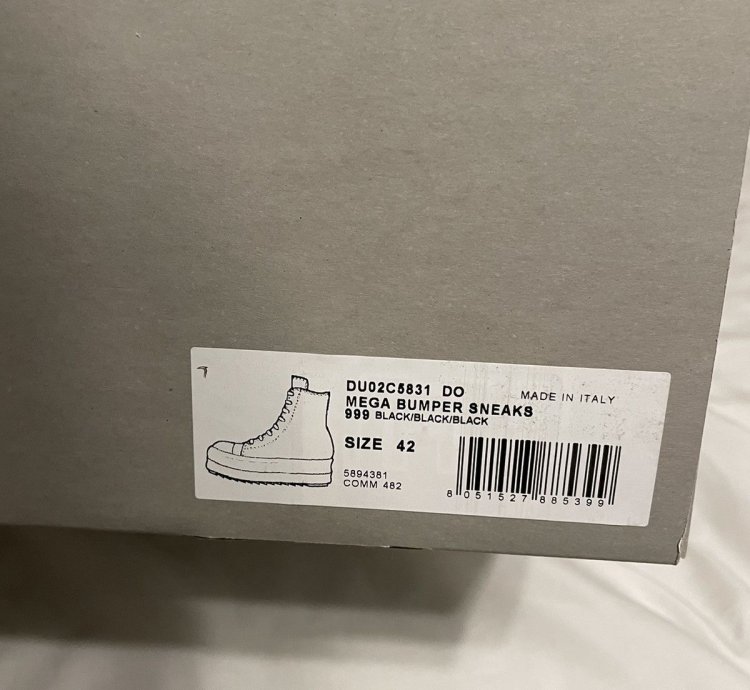 Rick Owens mega bumper sneakers