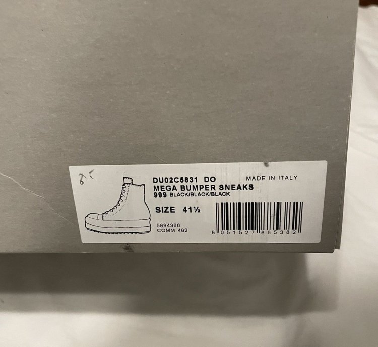 Rick Owens mega bumpers sneakers