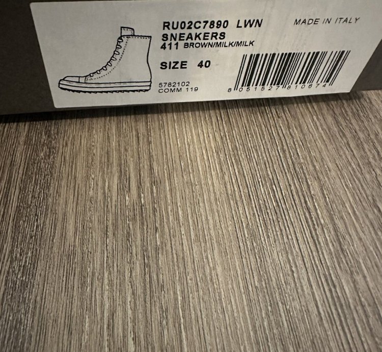Rick Owens Nubuck Bull Leather Ramones High Brown Size 40