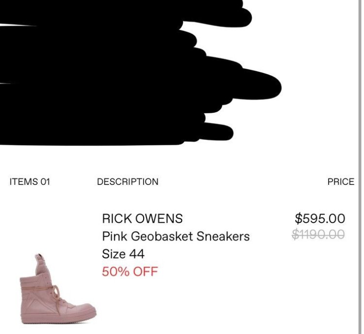 Rick Owens Pink Geobaskets