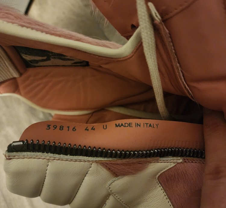 Rick Owens Pink Ponyhair Geobaskets Rare Runway