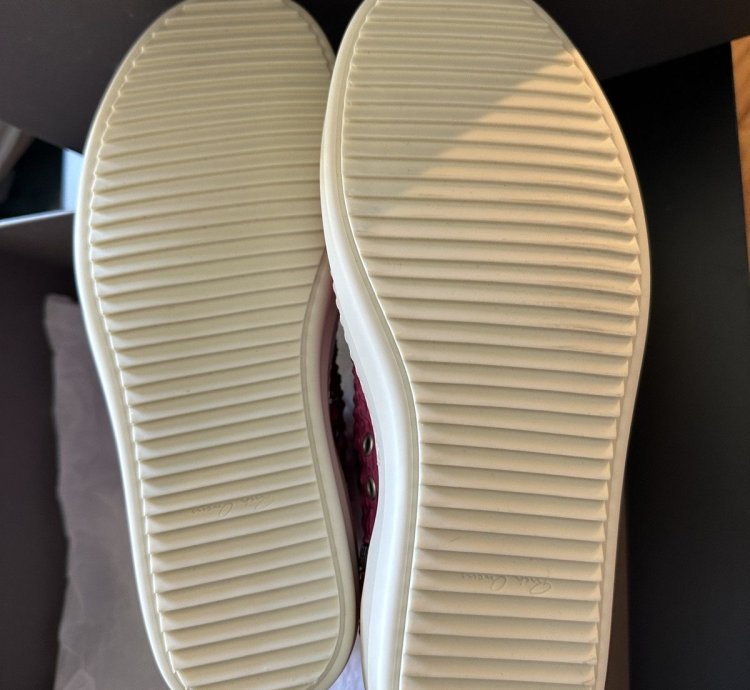 Rick Owens Pink Python Leather Ramones