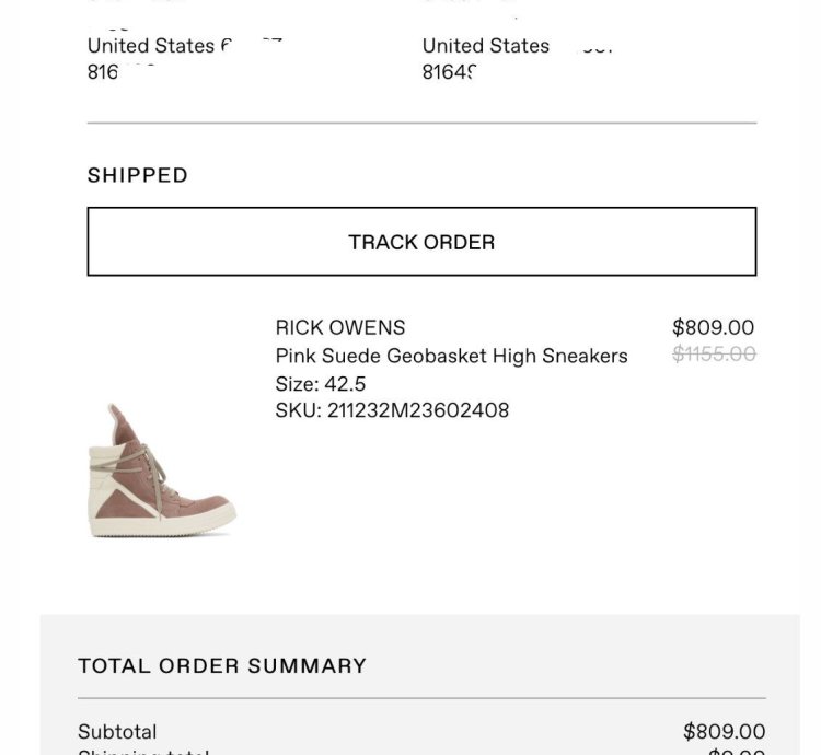Rick Owens Pink Suede Geobasket High Sneakers