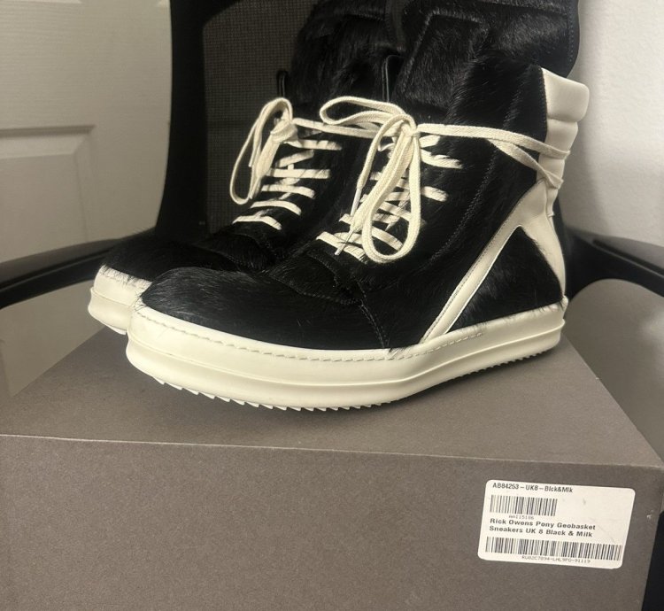 Rick Owens Pony Geobasket Sneakers
