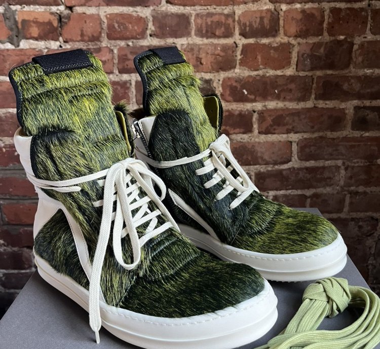 Rick Owens pony hair geobaskets