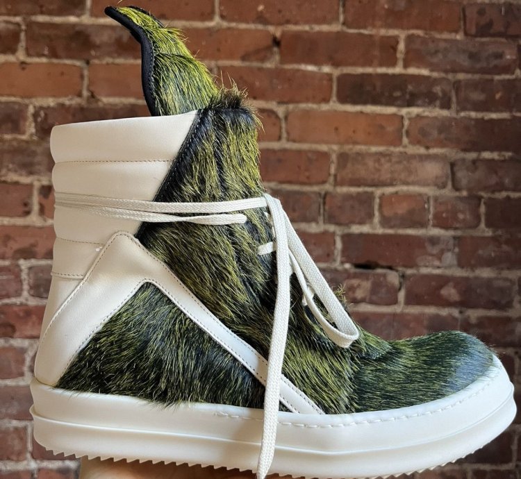 Rick Owens pony hair geobaskets