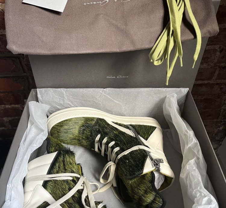 Rick Owens pony hair geobaskets