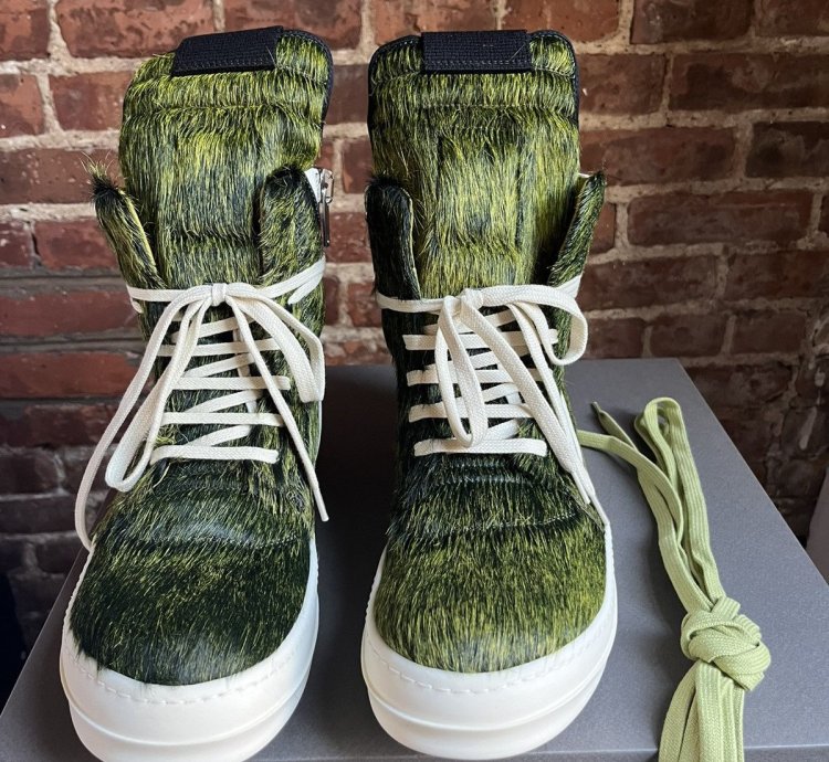 Rick Owens pony hair geobaskets
