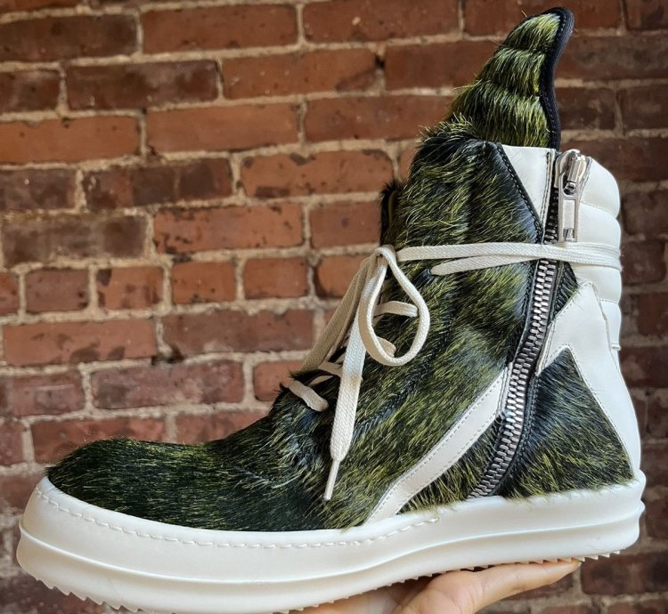 Rick Owens pony hair geobaskets