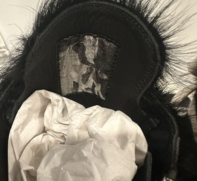 Rick owens pony hair Ramones High Black Milk Size 44