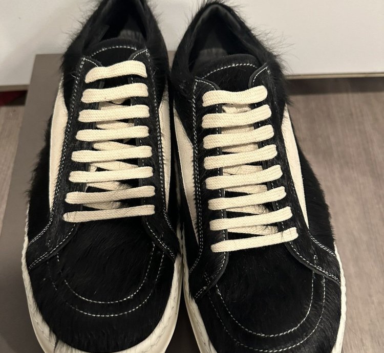 Rick owens pony hair vintage low black size 44