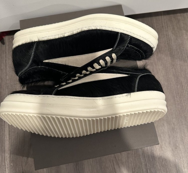 Rick owens pony hair vintage low black size 44