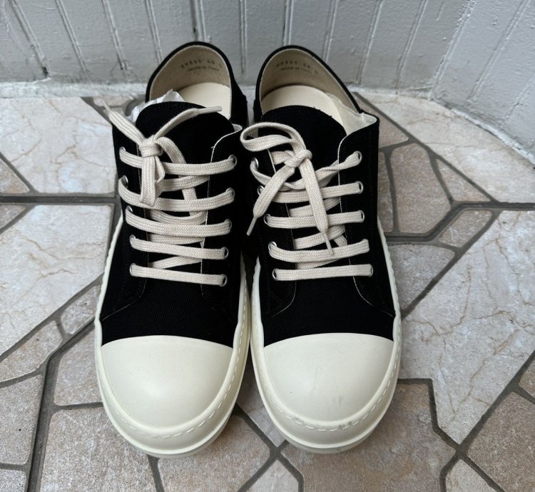 RICK OWENS PORTERVILLE SCARPE DRKSHDW SNEAKER SIZE 45 BLACK