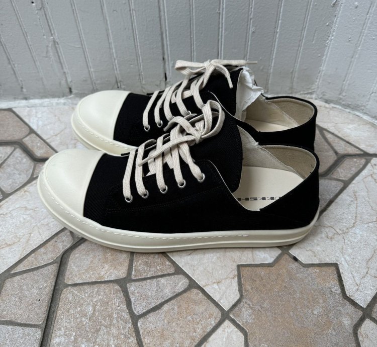 RICK OWENS PORTERVILLE SCARPE DRKSHDW SNEAKER SIZE 45 BLACK
