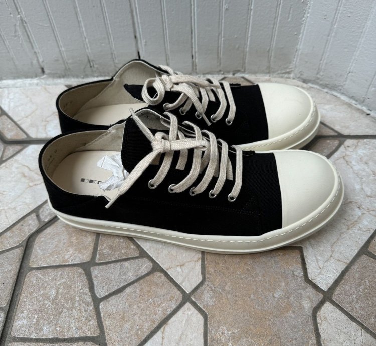 RICK OWENS PORTERVILLE SCARPE DRKSHDW SNEAKER SIZE 45 BLACK