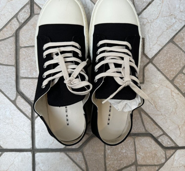 RICK OWENS PORTERVILLE SCARPE DRKSHDW SNEAKER SIZE 45 BLACK