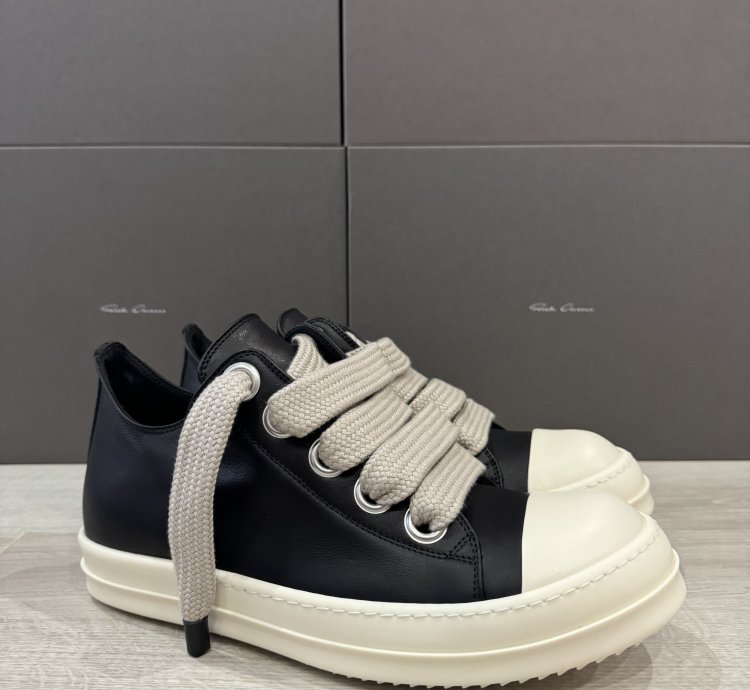 RICK OWENS RAMONE JUMBO LOW BLACK MILK PORTERVILLE