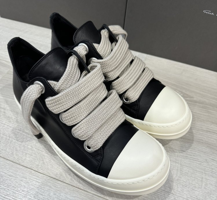 RICK OWENS RAMONE JUMBO LOW BLACK MILK PORTERVILLE