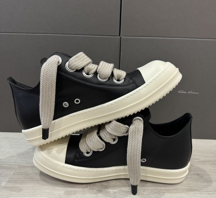 RICK OWENS RAMONE JUMBO LOW BLACK MILK PORTERVILLE